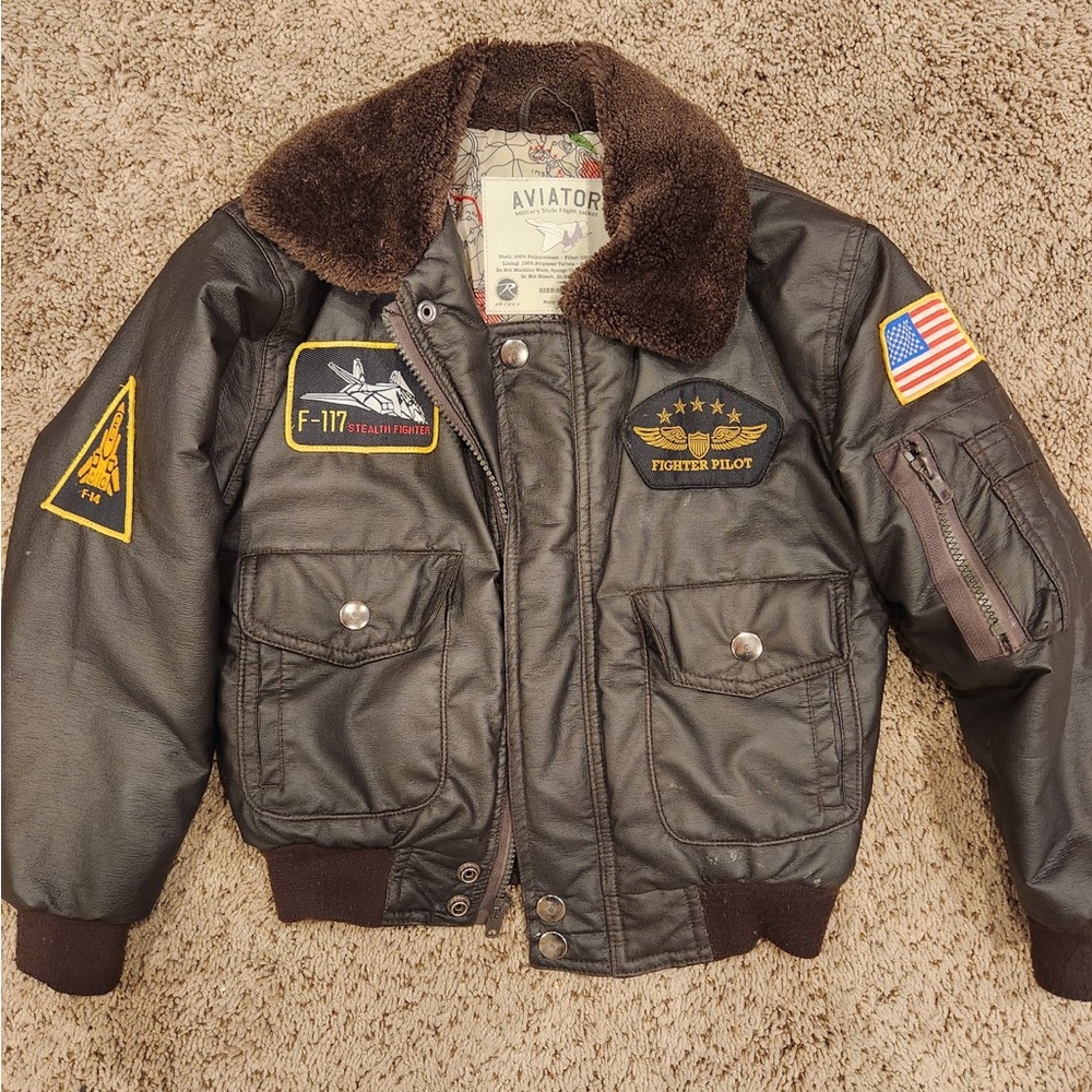 Aviator boys jacket size small